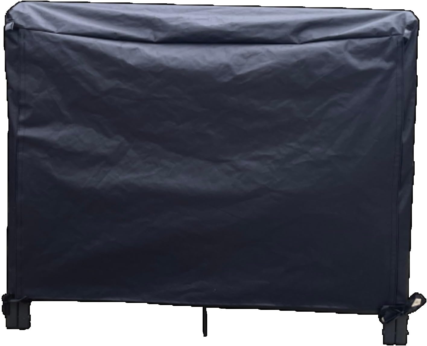 4ft Heavy Duty Log Rack, Firewood Rack, Metal Wood Stacking Storage Stacker for Indoor and Outdoor Fireplaces, Matte Black