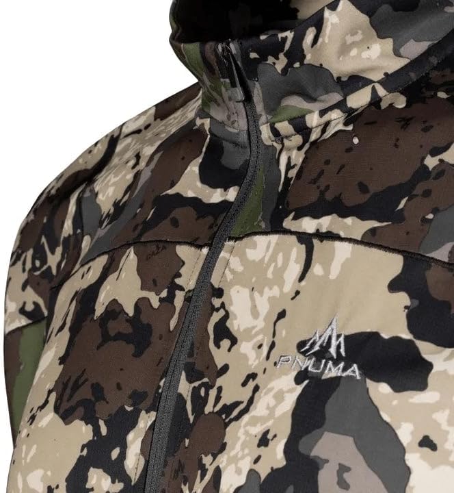 Pnuma Outdoors Renegade 1/4 Zip Pullover, Caza Camo, Breathable, Odor Control, 100% Polyester, Loose Fit (RG-QZ-CZ) - Image 2