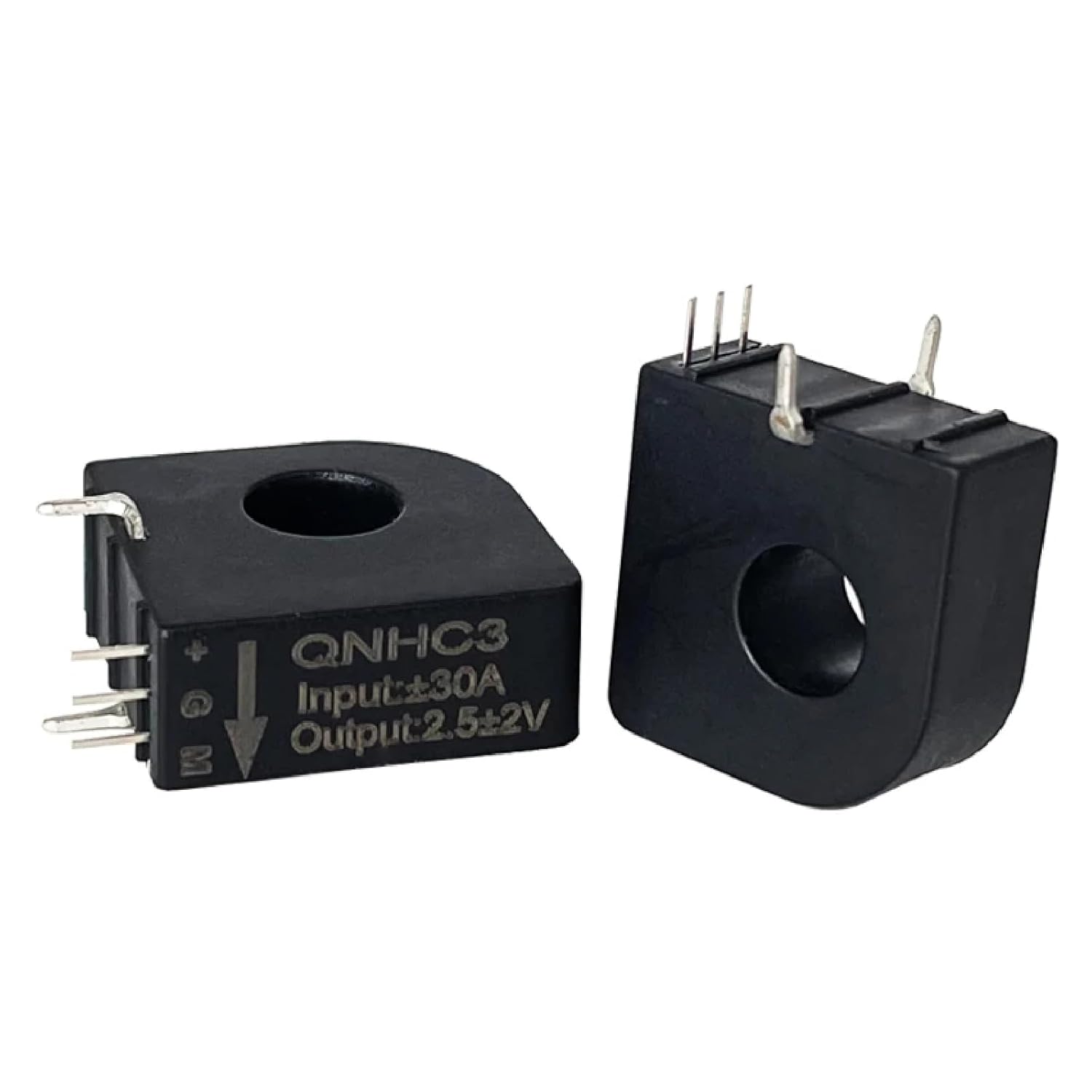 QNHC3 Hall Effect Current Sensor, PCB Mount Current Transformer, 0-100A Input Range, 2.5V±2V Analog Output, DC to 200KHz Bandwidth, 3KV Galvanic Isolation (10A Output 2.5 2V)