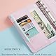 Meekye Budget Planner A6 Binder Deutsch oder Englisch, Geld Organizer Budget Planer mit 12 Binder Taschen, 12 Budgetblätter Deutsch, Geldumschläge für Reisen Tagebuch und Geschenk Grau