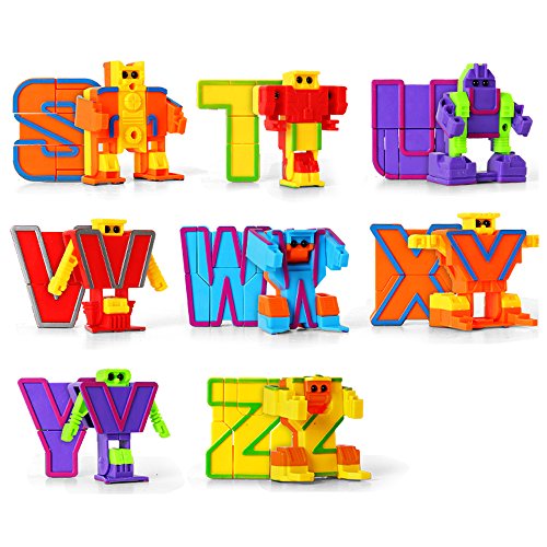 Miyou Alphabet Robots Toy For Kids Abc Learning Education Preschool Toys 26 Pieces/Gift Box #TOP2