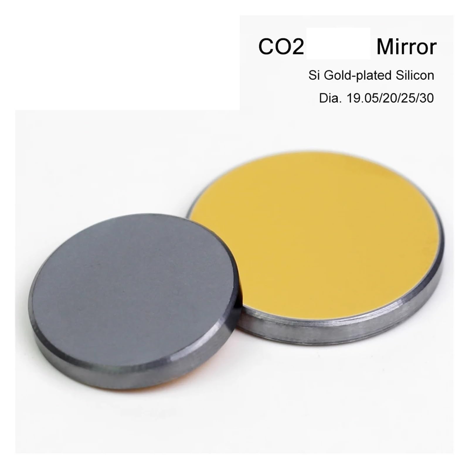 Miroirs Réfléchissants Co2 Si for Machine De Découpe Et Graveur, 3 Pièces, Silicium Plaqué Or Dia19.05/20/25/30 10,6 Um 400W(25mm)