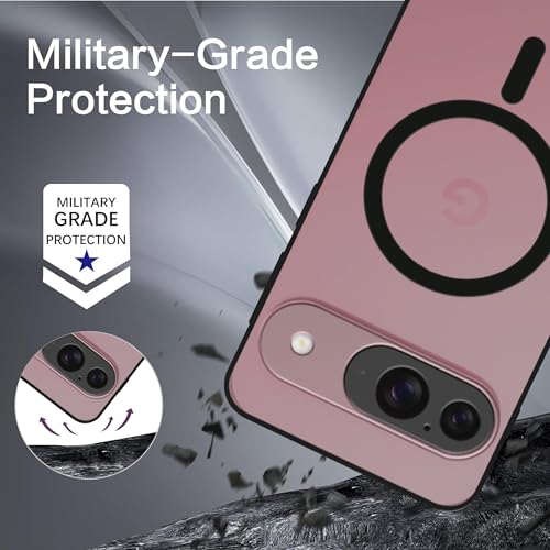 Image of amazon basics Luxury Paper Thin Case Cover for Google Pixel 9 5G | Matte Finish | Compatible with magsafe | (Black, Google Pixel 9 5G)