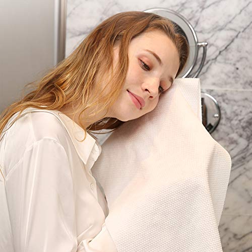 Kmakii Large Disposable Salon Towels 13.78 X 31.5 Inch - Spa And Salon Quality Softness For Guests - Disposable Hair Drying Towel - Super Absorbent -40 Pack #TOP3