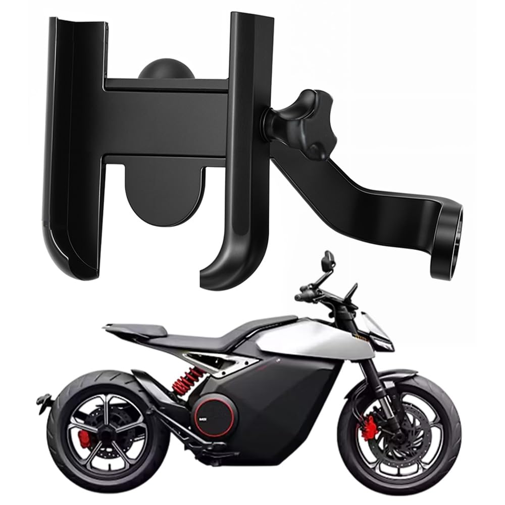 WHIPONE Metal CNC Mobile Holder for Scooter, Scooty & Motorcycle Compatible for Ola Roadster Pro, Mirror Mount, 360° Rotation, Strong Anti-Slip Grip, Wide Adjustable Fit for All Smartphones (Black)-picture-26