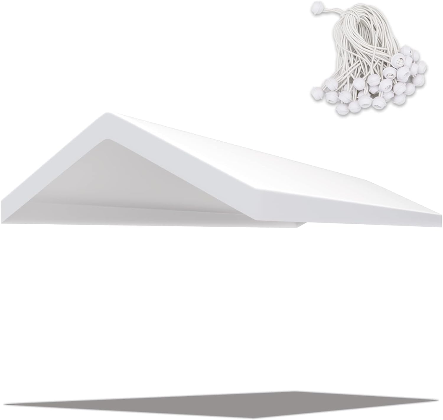 FORALEBEN Carport Replacement Canopy Cover for 10 x 20 feet Car Tent Top Garage Shelter Cover Tarp 180G with Ball Bungees (Only Top Cover, Frame Not Included) (White)