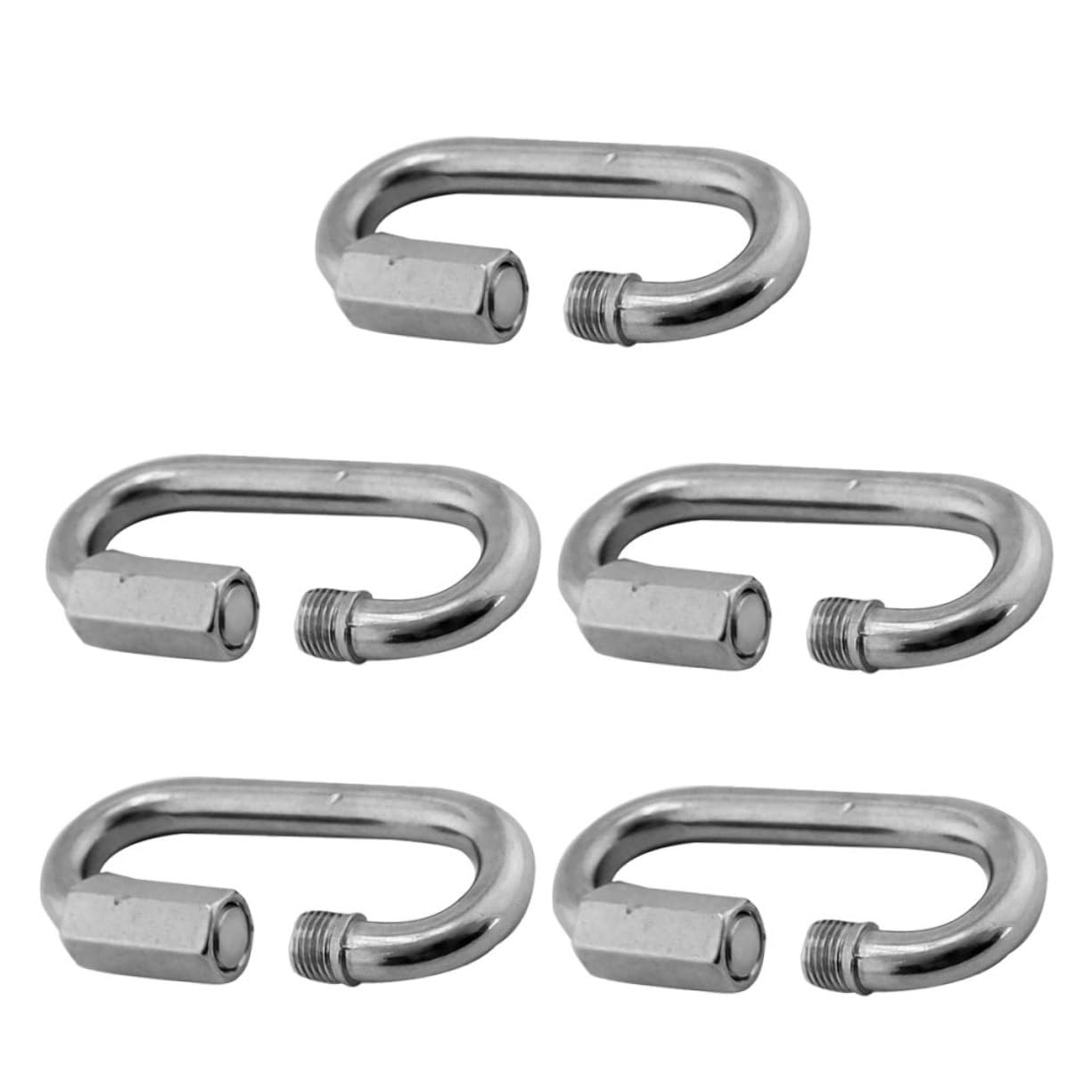 SOLUSTRE Heavy Duty Chain Connectors 5pcs Stainless Steel Link Connectors for Chain Quick Link