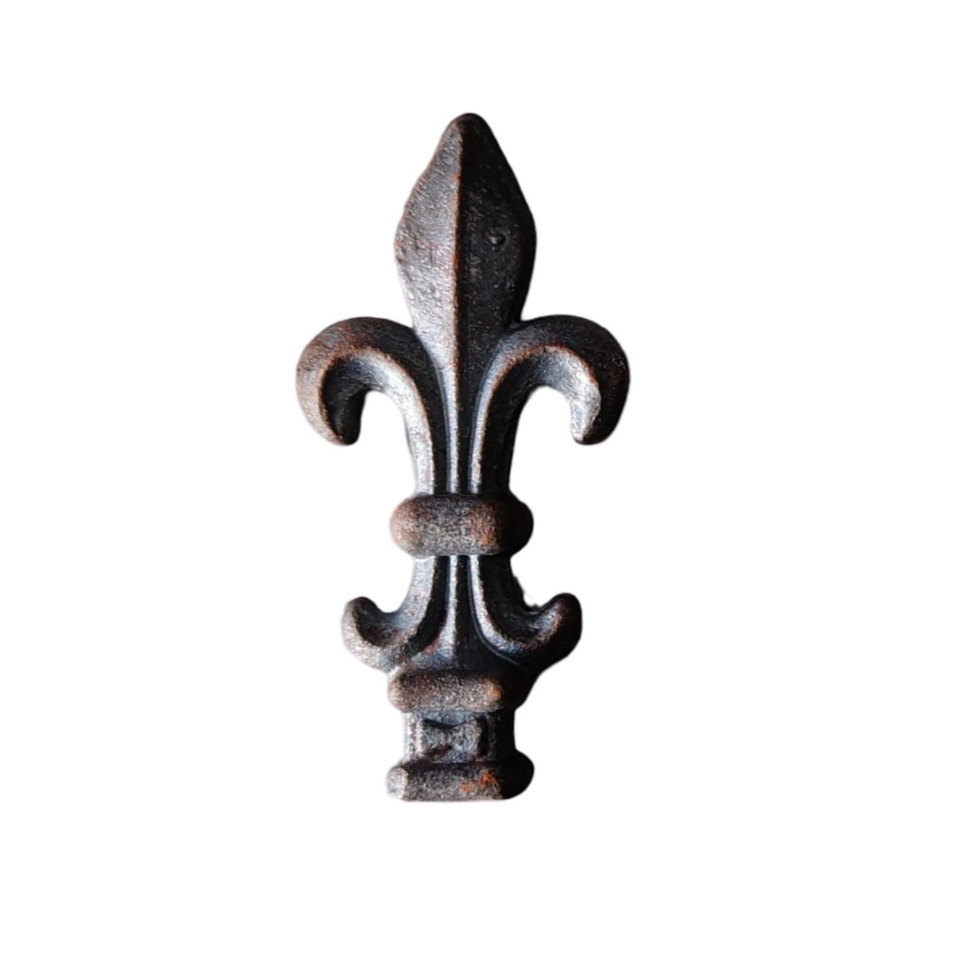 Metal Decorative Gate Top Spearhead Wrought Iron Fence Rail Head Finial | Balcony, Compound Wall & Staircase Railing Ornament | Heavy Duty Cast Iron (4 Pc - Royal) | Cast Iron 4 Pc Set for Gate design welding-image-16