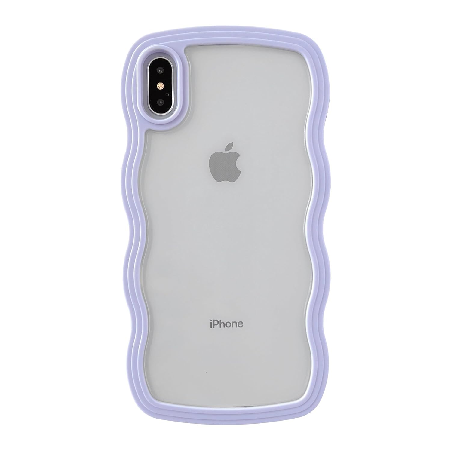 Cat Care Back Cover Compatible with iPhone X/iPhone Xs, Adorable Curly Wave Frame Clear Case for Girls and Women, Transparent Soft Silicone TPU Bumper Shockproof Protective Cover (Purple) (B0DBMWBQXV) Amazon Price History, Amazon Price Tracker