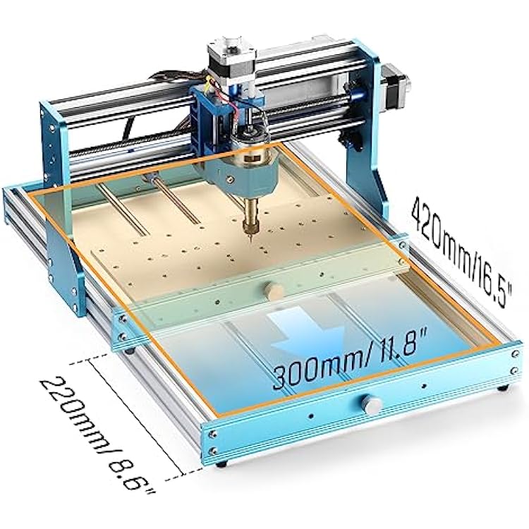 SainSmart Genmitsu 3018-PROVer V2 CNC Router Machine for Beginner + Y-Axis Extension Kit