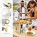 ROVSUN Gold Chafing Dishes for Buffet, 6QT 4 Pack Round Stainless Steel Chafing Dish Set with Lid Holder, Buffet Warmer Set with Stackable Design for Parties Christmas Gatherings Catering Events