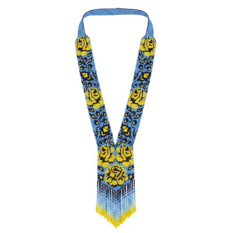 Collier Gerdan ukrainien rose dorée LKBEADS pour illuminer vos tenues bohèmes chic