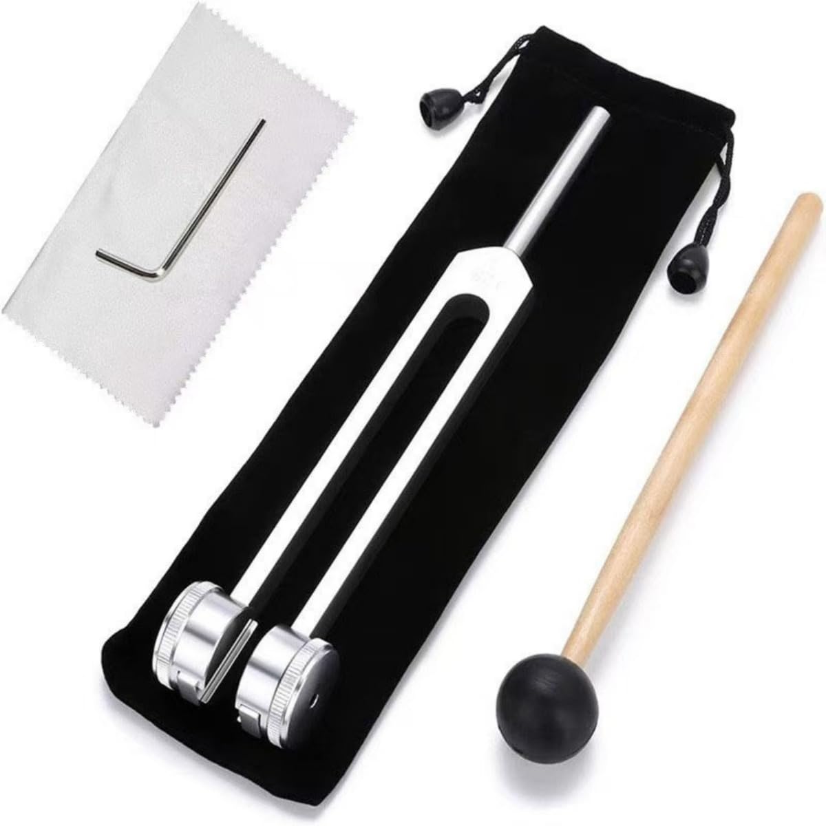 Tuning Fork,Sliver Aluminium Tuning Fork 128Hz Tuning Fork Chakra Hammer Tuning Fork Great for Meditation,Yoga & Sound Therapy