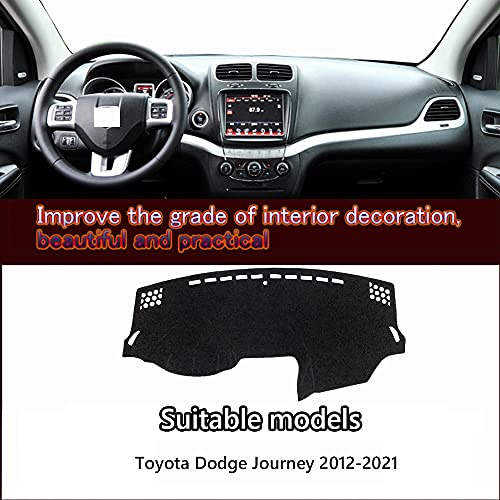 Great-luck Dashboard Cover Mat Custom Interior Accessories Dash Covers Reduces Glare Eliminates Cracking for Dodge Journey(2012 2013 2014 2015 2016 2017 2018 2019 2020)