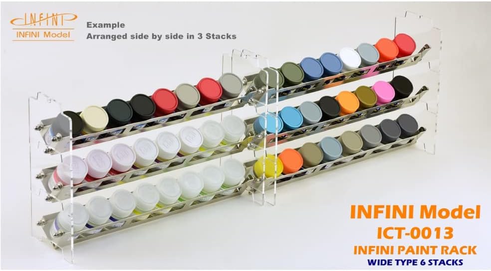 INFINI MODEL [ICT-0013 Paint Rack Wide 6 stacks (For Mr. Hobby, IPP)