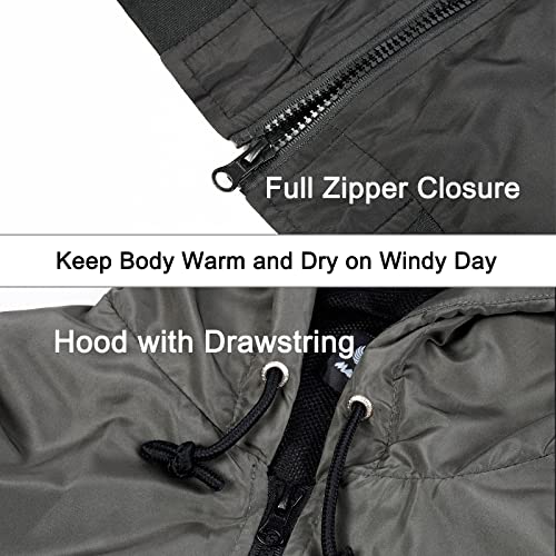 Myjajayi Mens Windbreaker Jacket Lightweight Water-Resistant Wind Breakers Hooded Jacket Green Black Xxl #TOP3
