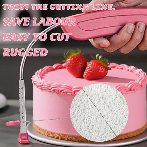 Taiyyi Stainless Steel Cake Cutter,Adjustable Cake Cutter,Easy to Use Cake Cutter with Adjustable Height,Cake Cutter Tool - Image 6