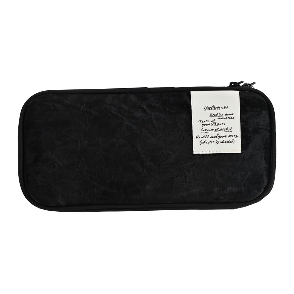 Monolike Archive 247 Standard E1 Pencil Case, Black - Pen Pouch, Portable Pencil Bag, Office Pouch case