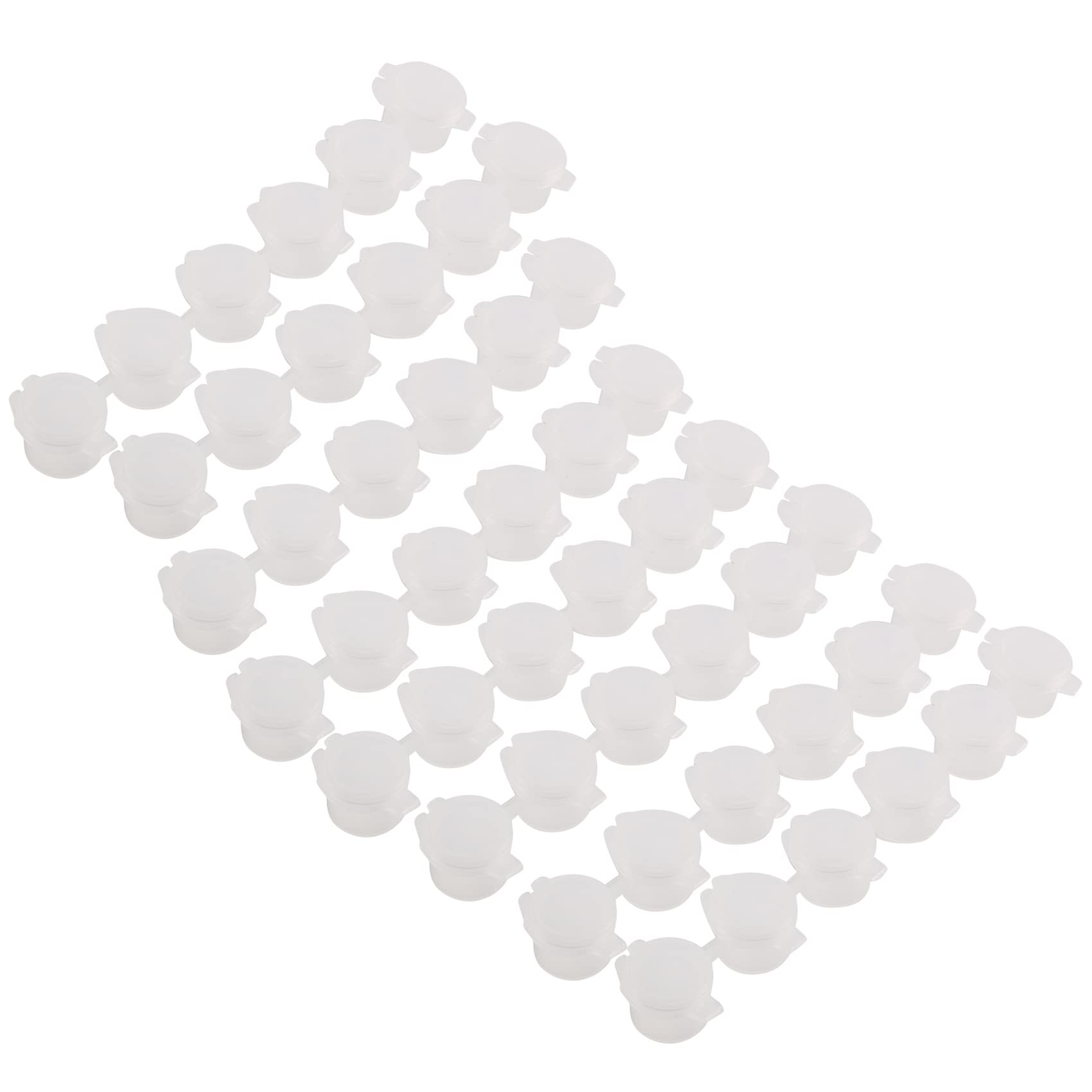 Dasing8 Strips/48 Pots 3Ml Empty Paint Strips Paint Cup Pots Plastic for Classrooms Schools Painting Arts Crafts Supplies