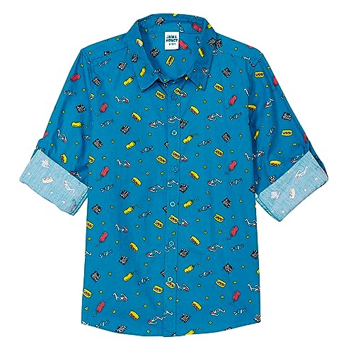 Amazon Brand – Jam & Honey Boys’ Regular Fit Button Down Shirt