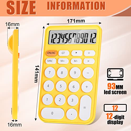 Treela 10 Pcs Basic Standard Calculator 12 Digit With Large Lcd Display And Big Buttons Desktop Calculator Handheld Basic Cute Small Calculator Smart Calculator For Home Student School Office #TOP1