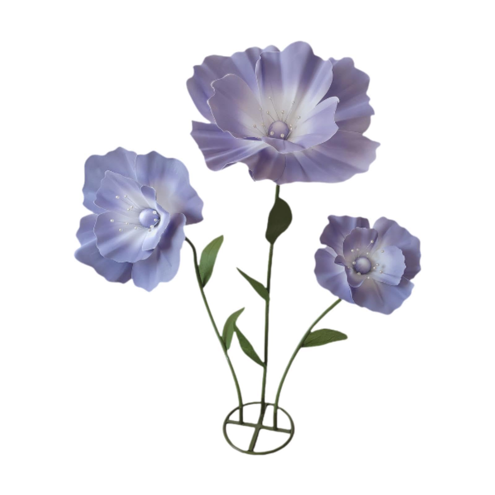 TISHITA Grandes Flores para Bodas, Guirnaldas Artificiales para Celebraciones Y Decoración de, Violeta Claro, Individual