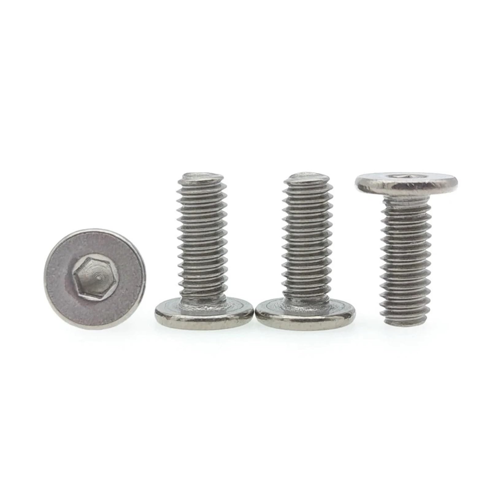 50 Stück ultradünne flache C-Schrauben mit Sechskantkopf aus reinem Metall for DIY-Befestigungselemente(M4X18-50PCS)