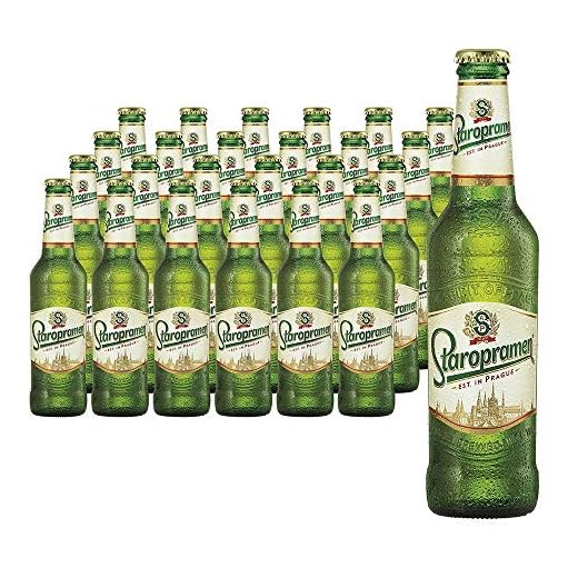 Staropramen Premium - Cerveza Checa estilo Pilsner - Alc. 5,0% Vol. - Caja de 24 botellas de 330 ml - Total: 7920 ml