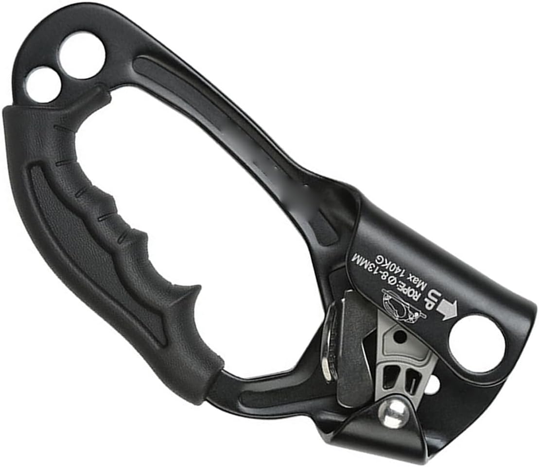 Ascender Carabiners, Lightweight Aluminum Alloy Hand Ascender Rock Climbing Tree Arborist Rappelling Gear with Ergonomic Handle Design for Rock Mountain Ascent Gear and