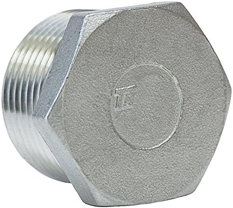 Trenton Pipe SS316-67004H Pipe Fitting, Class 150, Cast Stainless Steel Grade 316, Hex Head Plug, 1/2" NPT Male