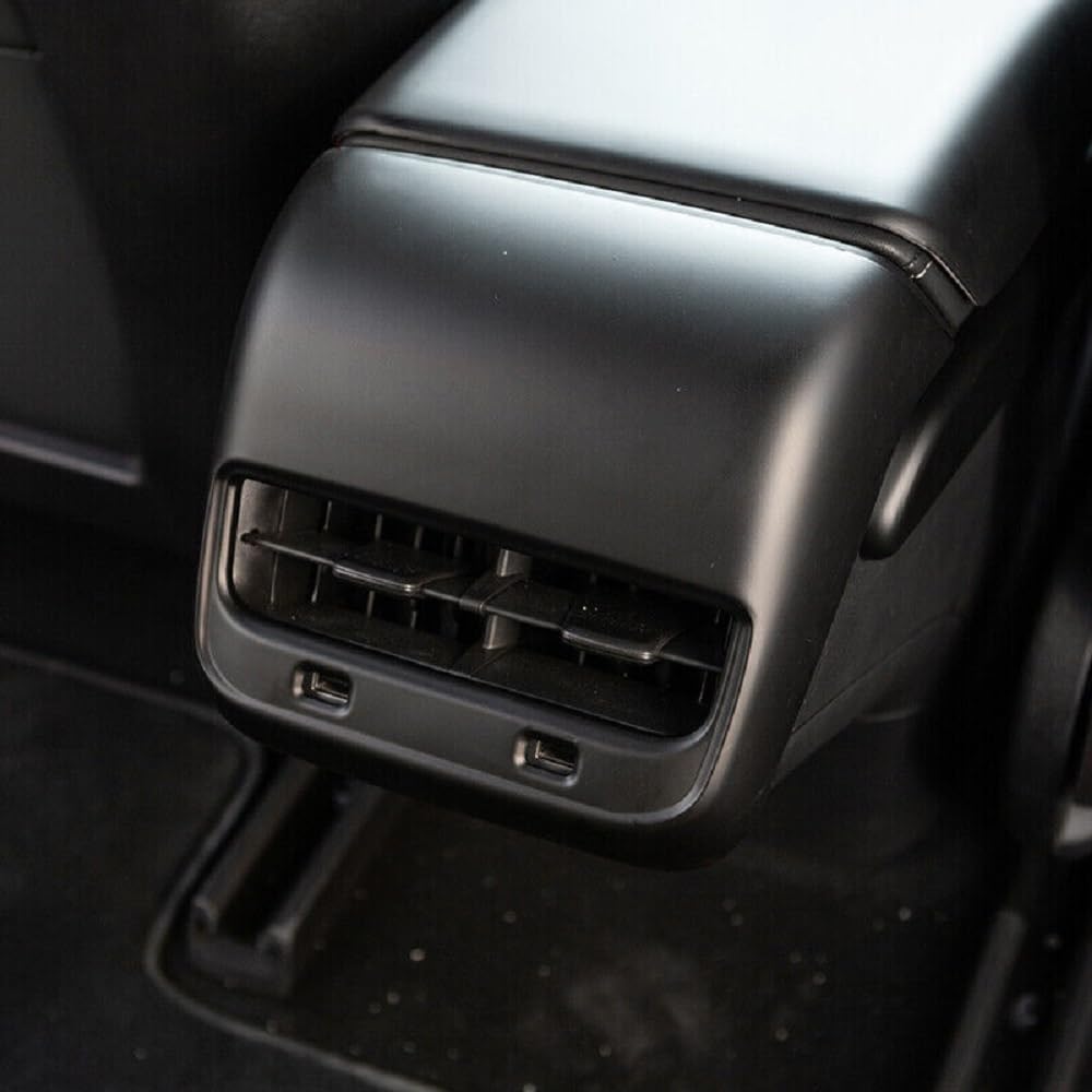 Astra Depot Compatible with 2017-2023 Tesla Model 3 Model Y Interior Rear Matte Black Air Vent Outlet Cover Trim for Tesla Accessories