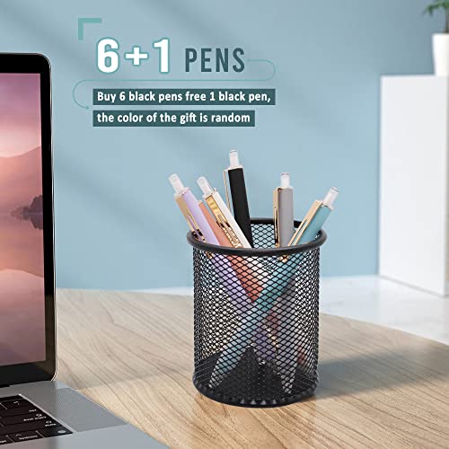 Azgo Ballpoint Pens Black Ink Retractable Pen Ball Point Pen For Journaling Writing Office Pen (Gold 6+1 Count) #TOP2