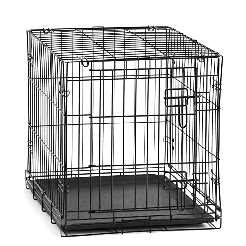 Single-Door Folding Dog Crate With Divider, Xx-Large, 48" Foldable Metal Wire Dog Crate With Tray, Metal Pet Cage Portable Dogs Cages Kennels Metal Small Cat Crate Design Foldable Steel Wire Pet #TOP2
