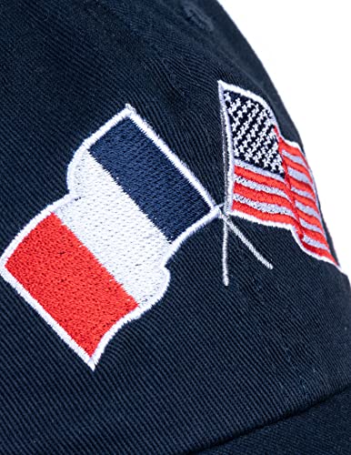 Image of Ann Arbor T-shirt Co. American Friendship Nations Flag Baseball Low Profile Dad Hat for Men Women