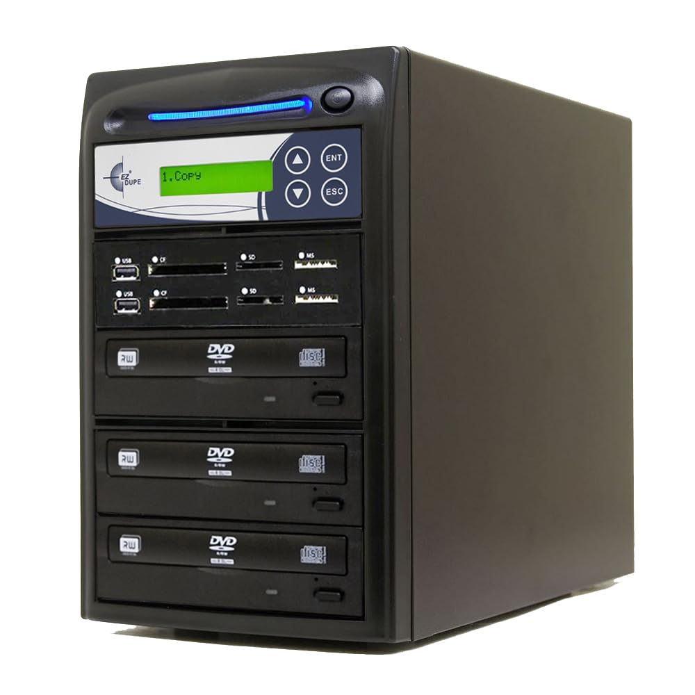 EZ DUPE 1 to 2 Media Mirror Plus Duplicator - Flash &amp; DVD Copier M1002-SSP