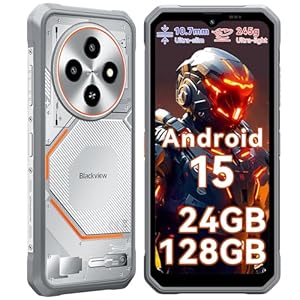 Blackview FORT 2 Rugged Smartphone Android 15, 245g/10.7mm Rugged Phone Unlocked, 24GB + 128GB/2TB, 6.56″ HD+ 90 Hz, Dual AI Cameras 16MP + 13MP, IP68/IP69K/Dual SIM/NFC/Glove Mode Waterproof Phone