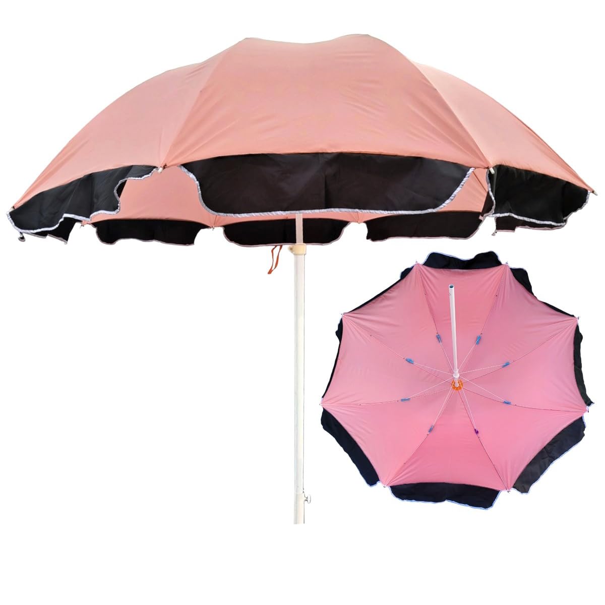 RAINPOPSON Garden Umbrella Outdoor Big Size 7ft Canopy Patio Umbrella Without Stand P_25