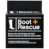 BootRescue All Natural Cleaning Wipes for Leather & Suede Shoes & Boots - Box of 10 Indv Wrapped
