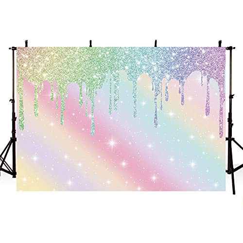 AIBIIN 7x5ft Ragazza Glitter Arcobaleno Festa di