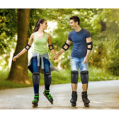 image for Cheermal Kids/Adults Knee and Elbow Pads with Wrist Guards - 6 in 1 Pr