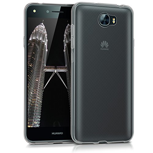 kwmobile Funda Compatible con Huawei Y6 II Compact (2016) - Carcasa de TPU para móvil - Cover Trasero en Negro