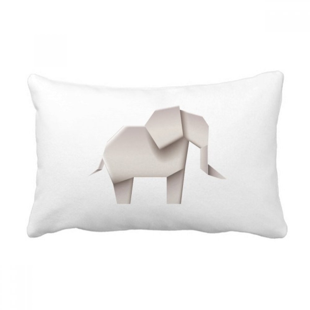 Oreiller lombaire éléphant origami géométrique aux finitions haut de gamme
