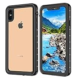 iPhone Xs Max case, IP68 Waterproof case Full-Body Rugged Clear Bumper Case with Built-in Screen Protector for iPhone Xs Max Case 6.5 Inch 2018 Release