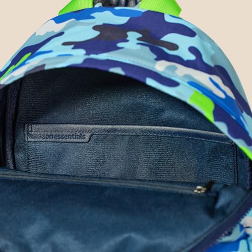 Image of Amazon Essentials Unisex Kids' Backpack for Boys and Girls, Sky Blue Crazy Camo, One Size | Nylon