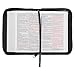 KJV Holy Bible, Mini Pocket Bible – Zippered Black Faux Leather Bible w/Ribbon Marker, King James Version