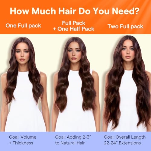 Image of Full Shine Clip in Hair Extensions 16 Inch Ombre Dark Brown to Ash Blonde Mix Platinum Blonde Natural Clip in Human Hair Extensions 120g