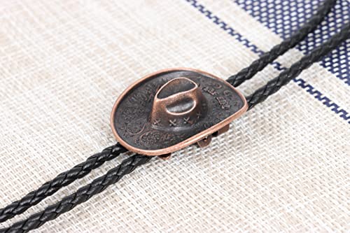 Image of Bolo Ties for Men Western - 3D Cowboy Hat Design With Vintage Boots, Western Bolotie Bola Tie
