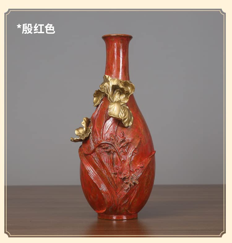 Amazon.co.jp: MOZART 色銅シンビジウム蘭花瓶家庭装飾品ドライ