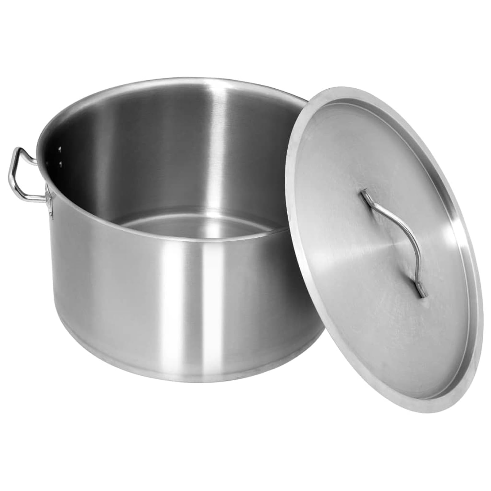 BaraSh Olla de Acero Inoxidable 58 L 50x30 cm Ollas Cocina Grandes Cacerola Baja Hoyas para Cocinar