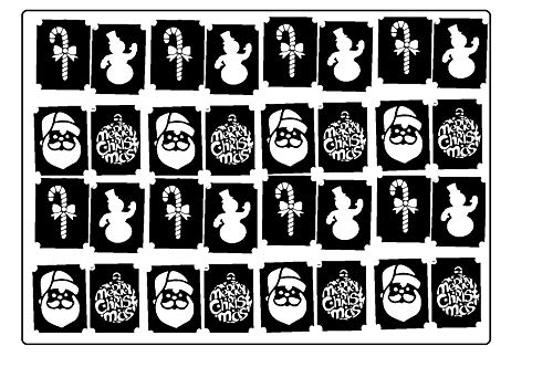 Christmas Collection (32 Tattoo Glitter Airbrush Stencil Christmas c3)